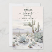 Watercolor Boho Woestijn Berg Bruidsdiner Kaart (Voorkant)