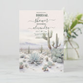 Watercolor Boho Woestijn Berg Bruidsdouche Kaart (Staand voorkant)