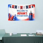 Watercolor Boksen Verjaardagsfeest Banner (Beurs)