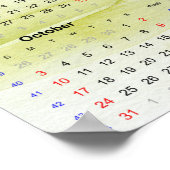 Watercolor bomen 2021 Poster (Hoek)