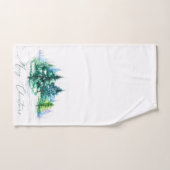 Watercolor bomen  handdoek (Handdoek)