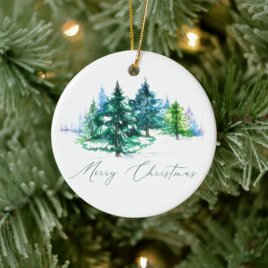 Watercolor bomen  keramisch ornament (Boom)