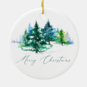 Watercolor bomen  keramisch ornament (Achterkant)