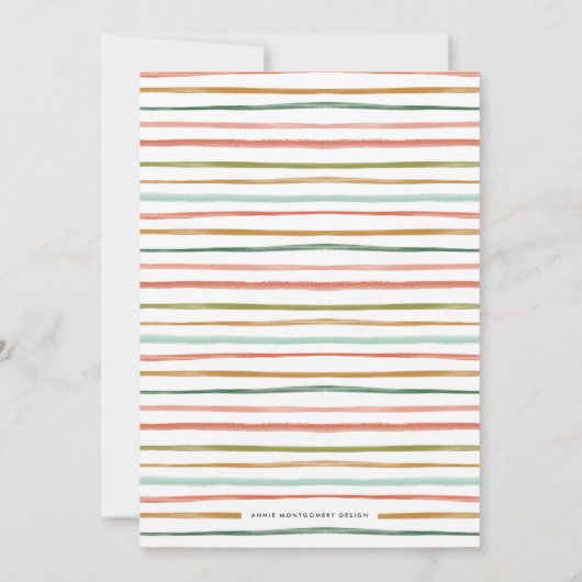 Watercolor Bomen Kerstfeest Uitnodiging (Achterkant)