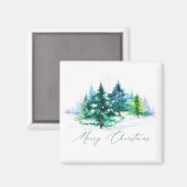 Watercolor bomen magneet (Voorkant / Achterkant)