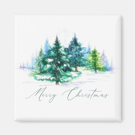 Watercolor bomen magneet (Voorkant)