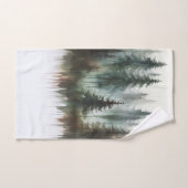 Watercolor Bomen Rustieke Wildernis Bad Handdoek (Handdoek)