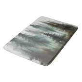 Watercolor Bomen Rustieke Wildernis  Badmat (Gekanteld)