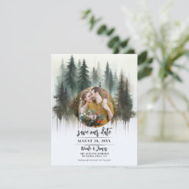 Watercolor Bomen Rustieke Wildernis Bewaar de Datu Kaart