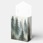 Watercolor Bomen Rustieke Wildernis Bruiloft Bedankdoosjes (Geopend)