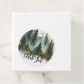 Watercolor Bomen Rustieke Wildernis Bruiloft Bedankjes Labels (In situ)