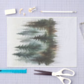 Watercolor Bomen Rustieke Wildernis Bruiloft Tissuepapier (Craft)