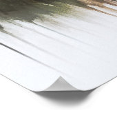 Watercolor Bomen Rustieke Wildernis Muurkunst Poster (Hoek)