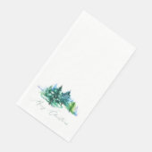Watercolor bomen servet (Hoek)