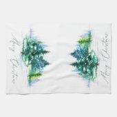 Watercolor bomen  theedoek (Horizontaal)