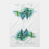 Watercolor bomen  theedoek (Verticaal)