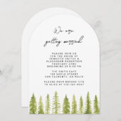 Watercolor Bomen Trouwkaart Kaart (Voorkant / Achterkant)