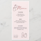 Watercolor Boo Roze Cute Pasel Halloween Menu (Voorkant)