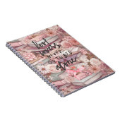 Watercolor Books and Pink Flowers Notebooks Notitieboek (Rechterzijde)