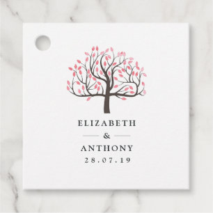 Watercolor Boom Bruiloft Bedankjes Labels