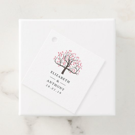 Watercolor Boom Bruiloft Bedankjes Labels (In situ)