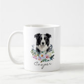 Watercolor Border Collie Koffiemok (Links)