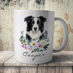 Watercolor Border Collie Koffiemok