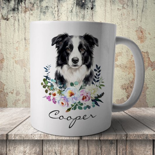 Watercolor Border Collie Koffiemok