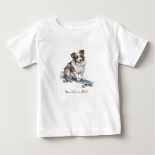 Watercolor Border Collie T-shirt