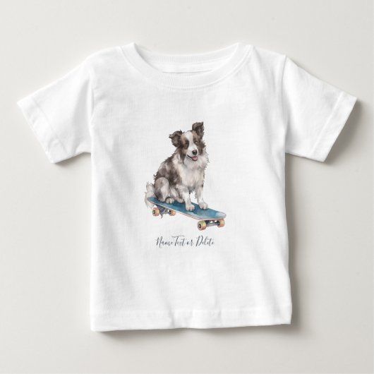 Watercolor Border Collie T-shirt (Voorkant)