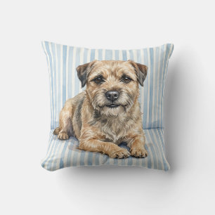 Watercolor Border Terrier Honden Worp Kussen
