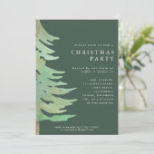 Watercolor bos bedrijfsfeest kaart (Staand voorkant)