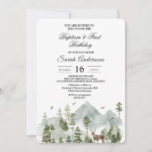 Watercolor bos | Bomen en herten | Kaart (Voorkant)