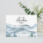 Watercolor Bos Bruiloft RSVP-reactiekaart RSVP Kaartje (Staand voorkant)