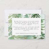 Watercolor bos detailkaart RSVP kaartje (Achterkant)