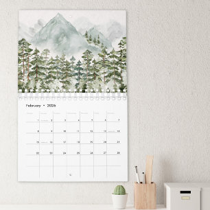 Watercolor Bos en Bloem 2027 Kalender