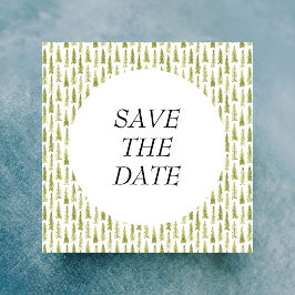 Watercolor Bos Huwelijk Save The Date