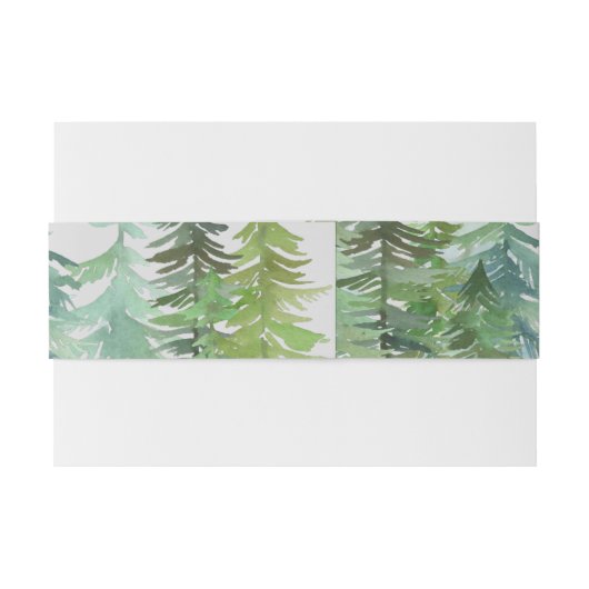 Watercolor bos huwelijksfeest uitnodigingen wikkel (Achterkant Voorbeeld)