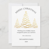 Watercolor Bos Kerstmis Kerstkaart (Voorkant)