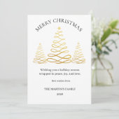 Watercolor Bos Kerstmis Kerstkaart (Staand voorkant)