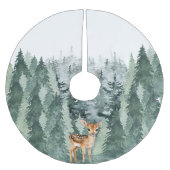 Watercolor bos met herten kerstboom rok (Voorkant)