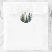 Watercolor Bos Ronde Sticker (Tas)