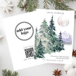 Watercolor Bos Zakelijk Kerstmis Feestdagenkaart