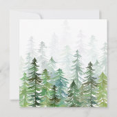 Watercolor bos zakelijke kerstkaart kaart (Achterkant)