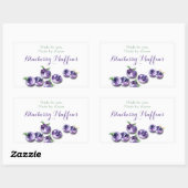 Watercolor Bosbessen Rechthoek Stickers (Vel)