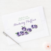 Watercolor Bosbessen Rechthoek Stickers (Envelop)