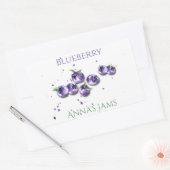 Watercolor Bosbessen Rechthoek Stickers (Envelop)