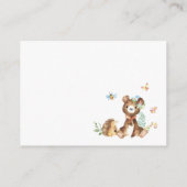 Watercolor bosdieren baby shower boeken voor informatiekaartje (Achterkant)