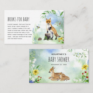 Watercolor bosdierenboeken voor de baby informatiekaartje