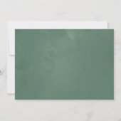 Watercolor bosgroen afstudeerfeest aankondiging (Achterkant)